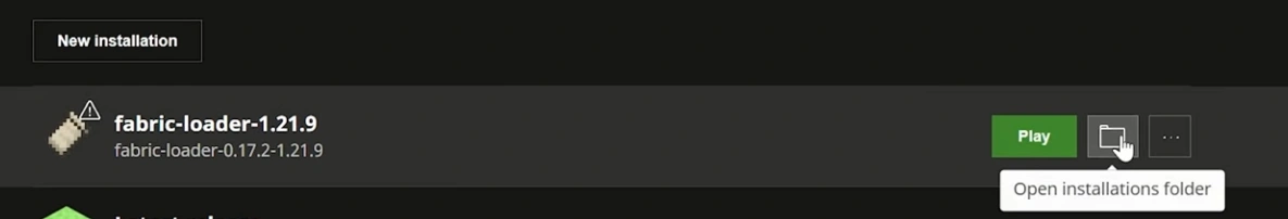 Fabric Loader installation folder